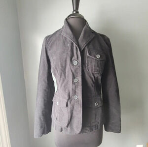 Lands' End Corduroy Black Blazer